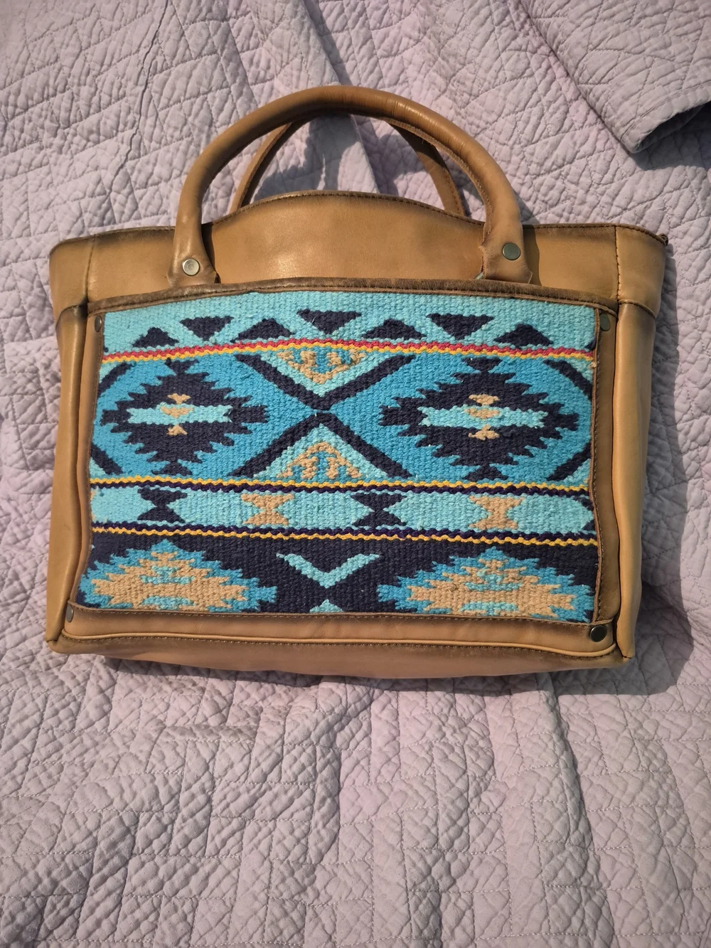 STS Ranchwear Mojave Sky Satchel Multi/Blue Aztec